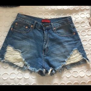 Cutoff Denim Shorts